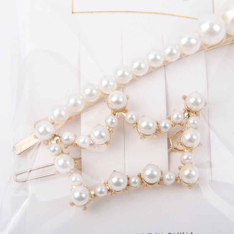 P-2PC Different Styled Pearl Hair Clips 1