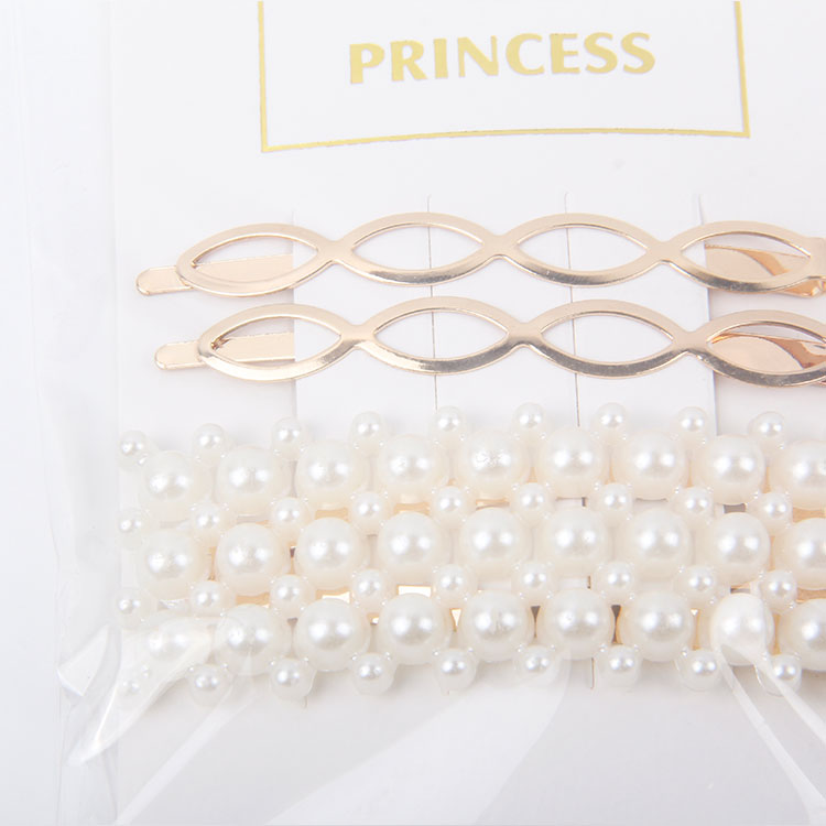 P-2PC One Clip + 1PC Pearl Hair Clip 1