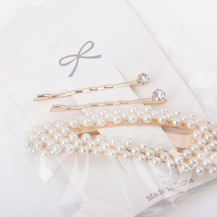 P-2PC Diamond Clip + 1PC Pearl Hair Clip 6