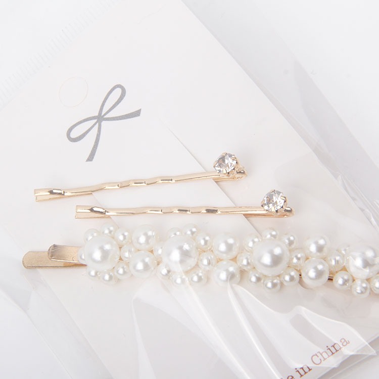 P-2PC Diamond Clip + 1PC Pearl Hair Clip 9