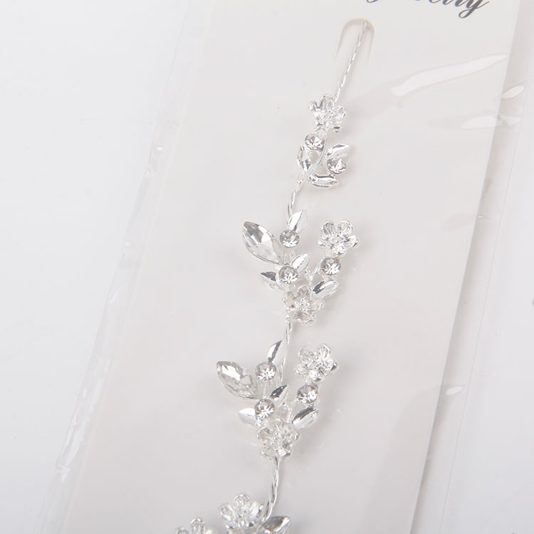 P-Flower Band Headband Chain With Pearls And Diamonds