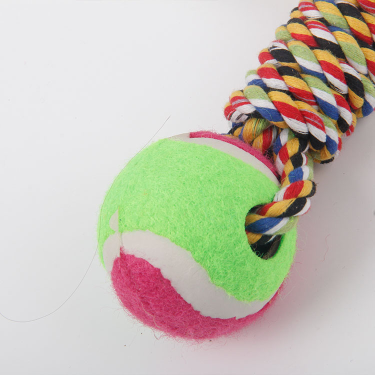 S-Braided Rope With Ball Double Knotted Cotton Rope Pet Toy