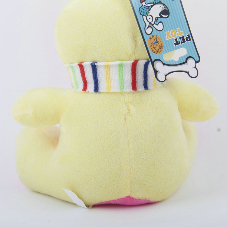 S-Plus Whistle Eye Embroidery Plush Duck Pet Toy