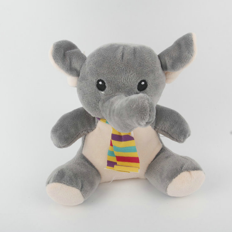 S-Eye Embroidery Plush Elephant Shaped With Stuffing And Sound Ball Pet Toy