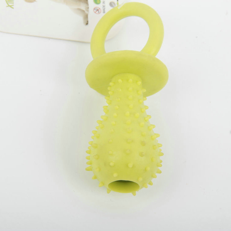 S-Small Pacifier Shape With Sound And Thorn TPR Pet Chewing Toy