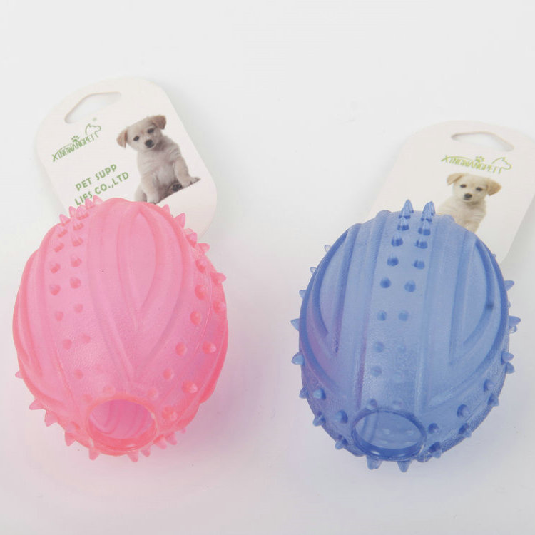 S-Plastic Transparent Rugby Pet Toy