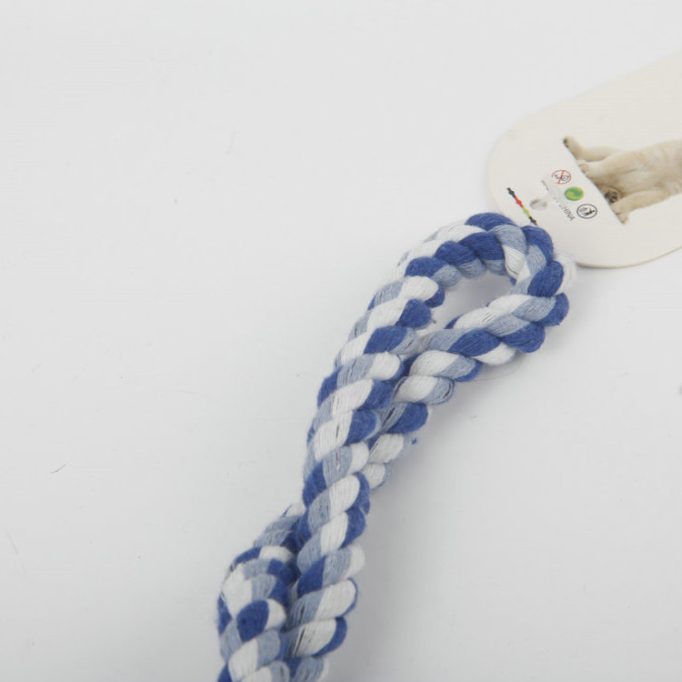 S-Two Twisted Knots, Two Tassels, Middle Sleeve Plastic Pet Cotton Rope Toy