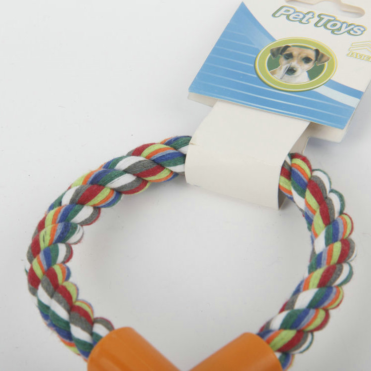 S-8-Shaped Middle Four-way Plastic Tube With Tennis Pet Cotton Rope Toy 1