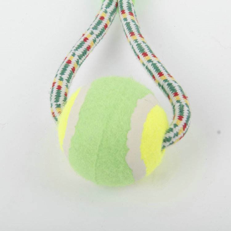 S-Y Type Plastic Tube With Tennis Woven Pet Toy