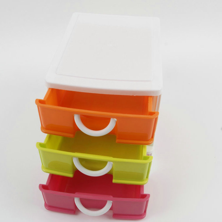 B-Rectangular Three-layer Drawer Plastic Storage Box Storage Box