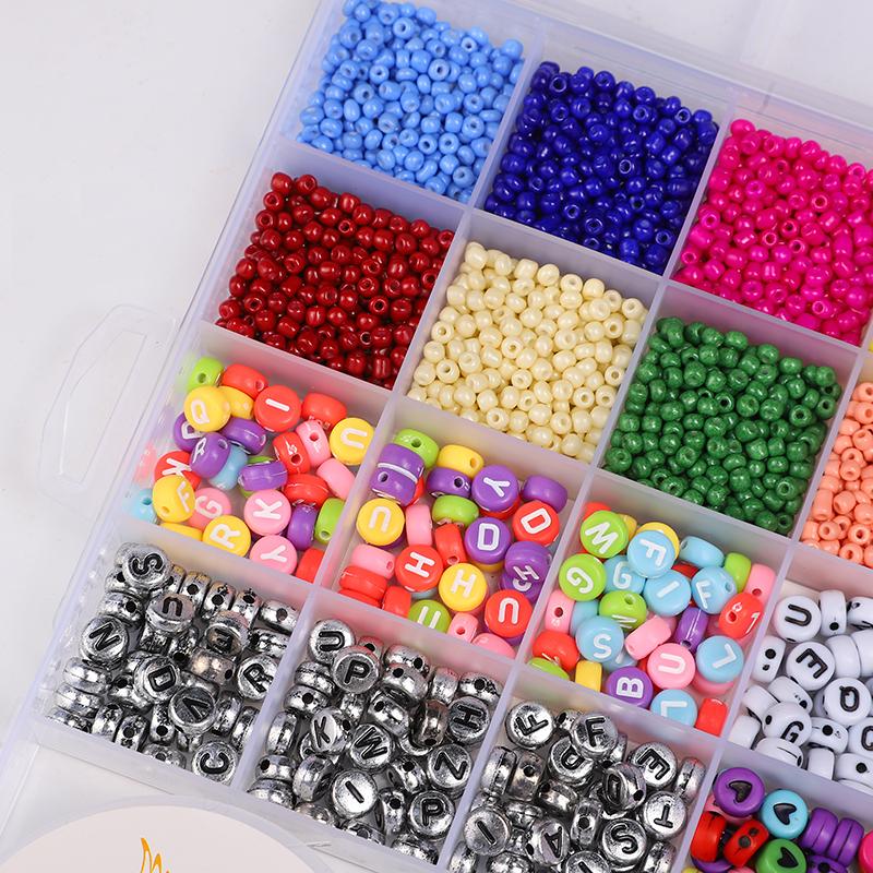 DIY Bead Game Girl Jewelry accessories toy set pearl Letter glass bead Making jewellery