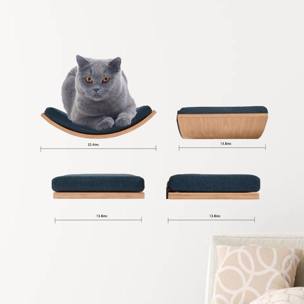 Hot sales wood tree cat wall shelves cat hammock and cat wall platform furniture  for climbing