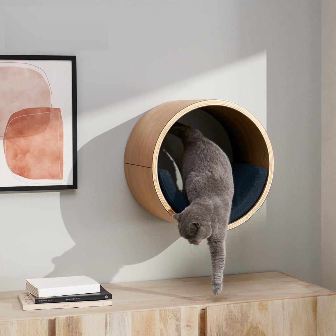 Hot sales wood tree cat wall shelves cat hammock and cat wall platform furniture  for climbing