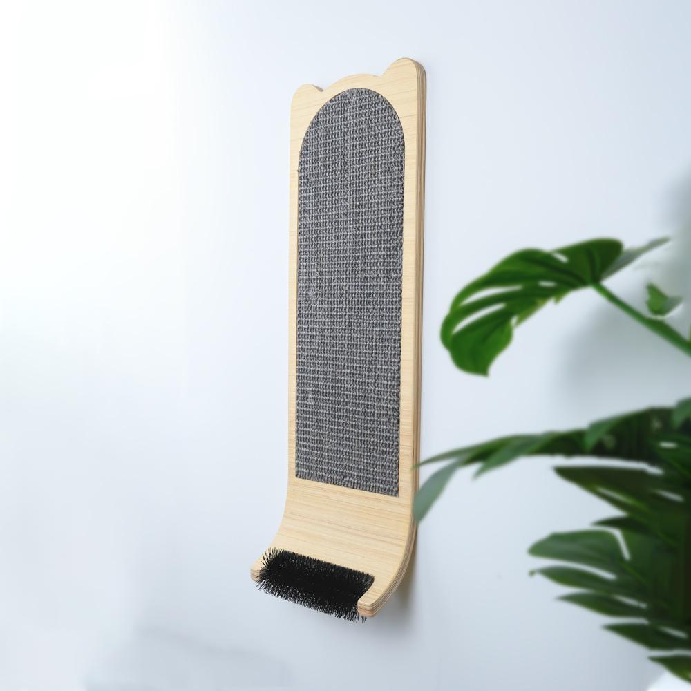 Hot Sale wholesale sisal modern wood cat scratcher wall mounted cat  furniture