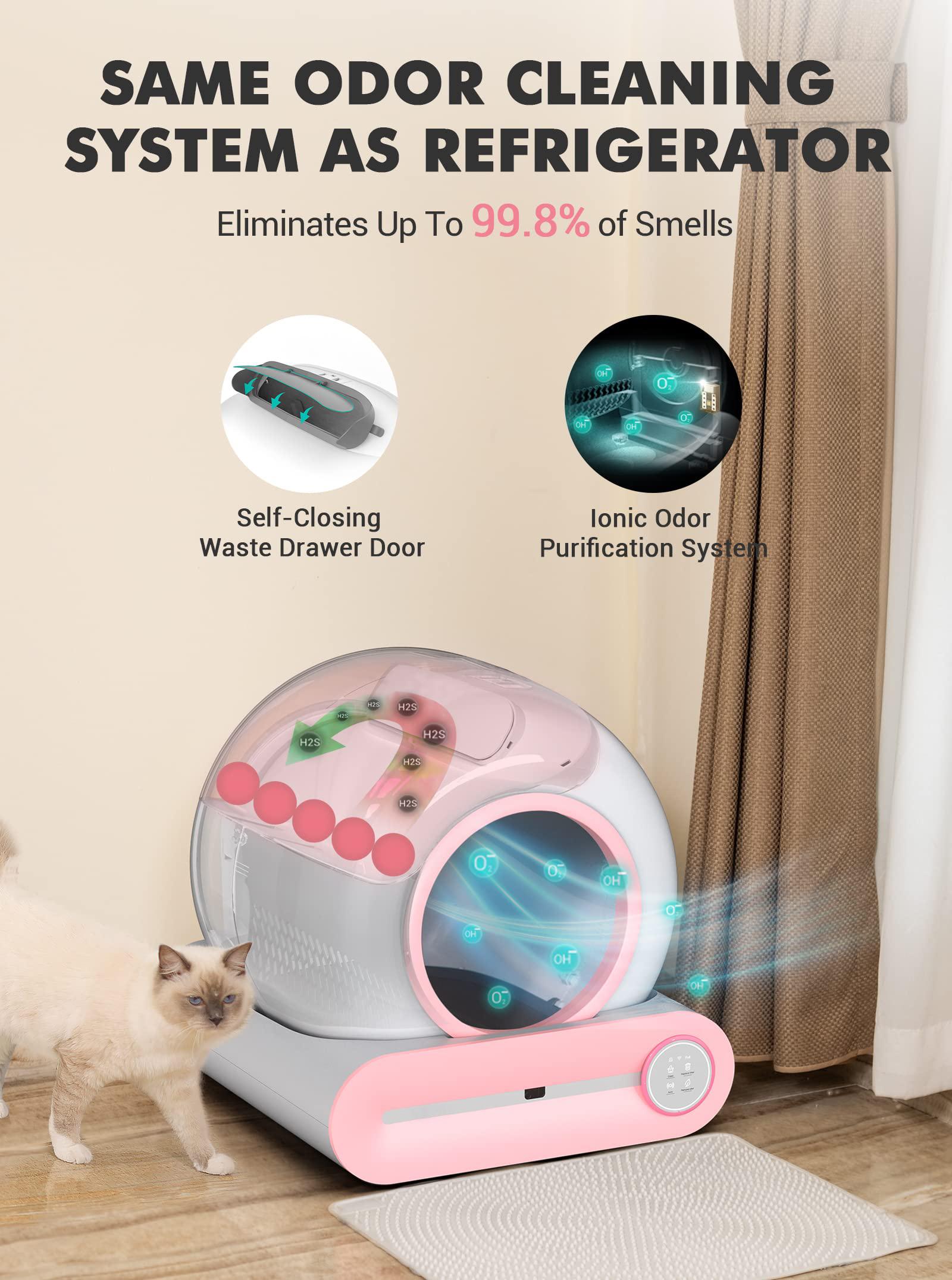 2022 Automatic Cat Toilet Self Cleaning Cats Sandbox Smart Litter Box Closed Tray Toilet Rotary Training Detachable Bedpan