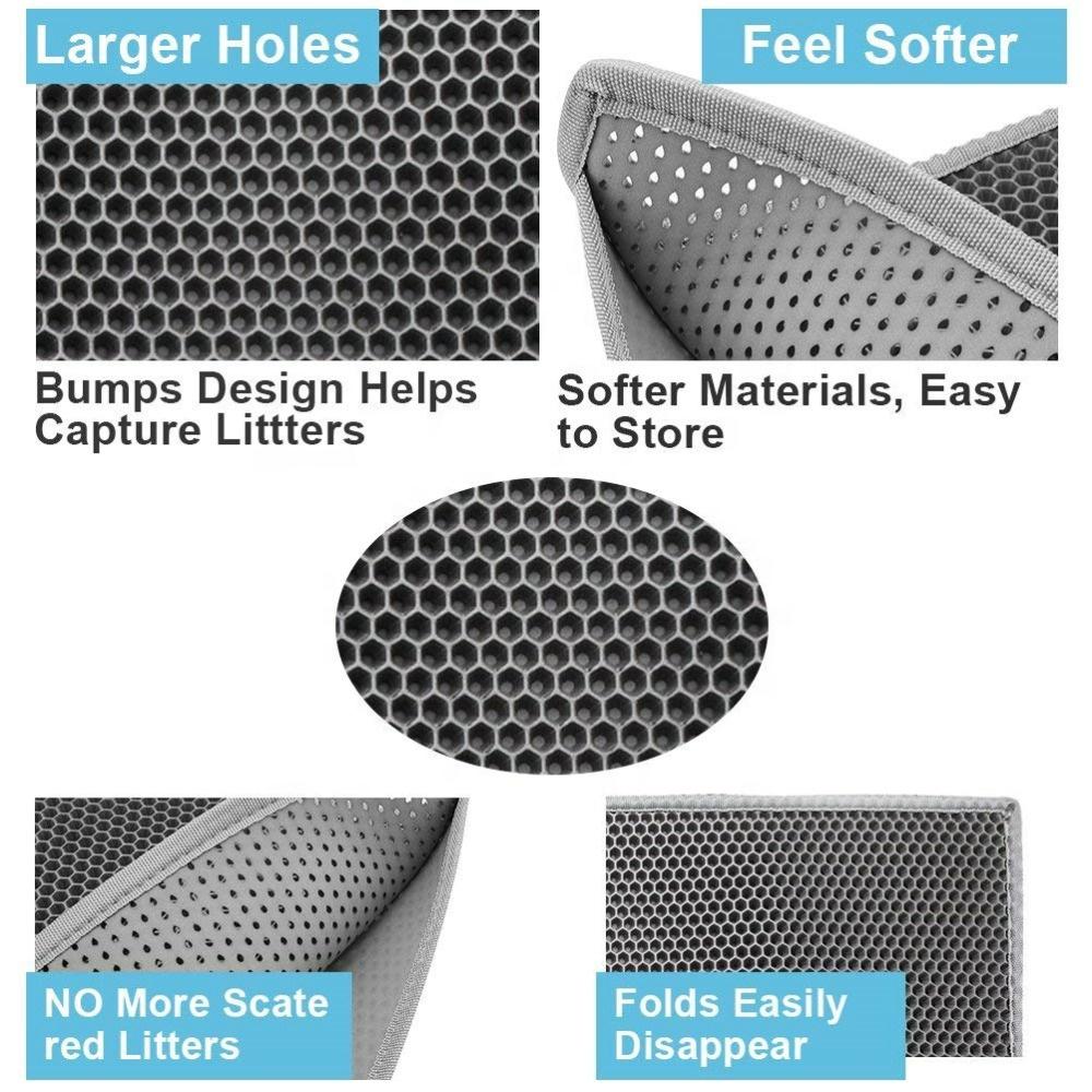 Waterproof Pet Double Layer Leakage Grid Cat Toilet Box Grate Mat Traps Cat Litter Mat