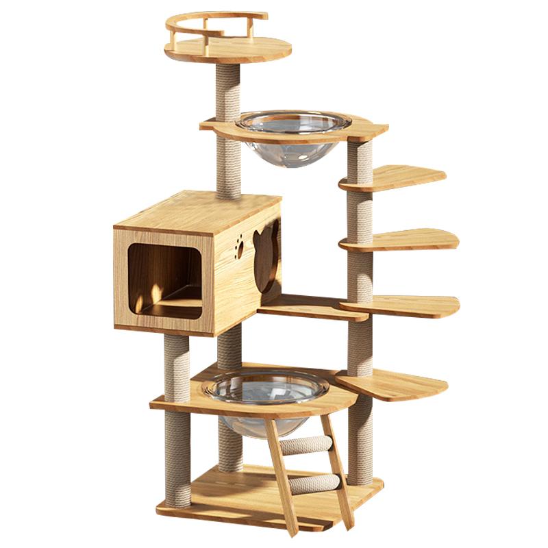 Factory price multi layer climbing fleece litter jumping platform cat tree