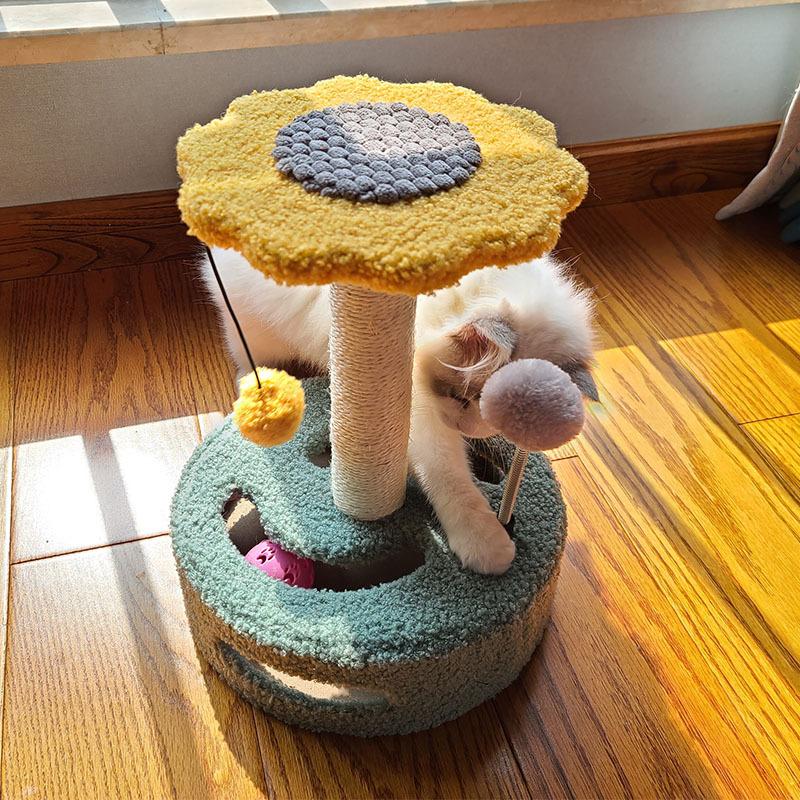 Cat climbing rack small sisal cat toy rotary cat scratch plate paw grinding