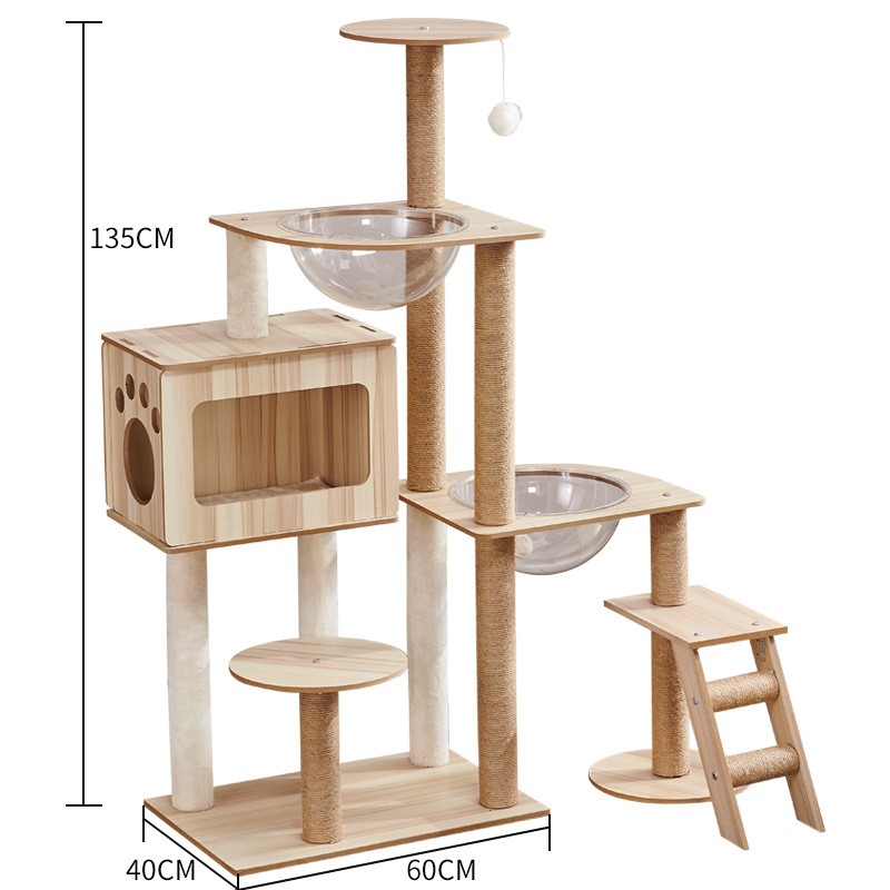 New Style Cat Tree Tower Furniture Condo With Scratching Post For Indoor Cats Kittens Activity Tower Kitty Pet Play House