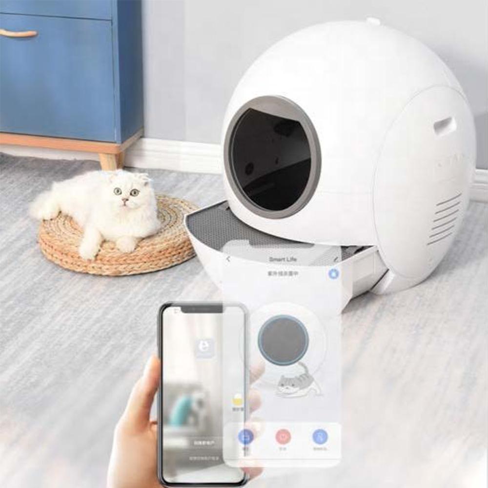 Wholesale Luxury Plastic Pet Fully Enclosed Large Self Cleaning Smart Automatic Cat Litter Box