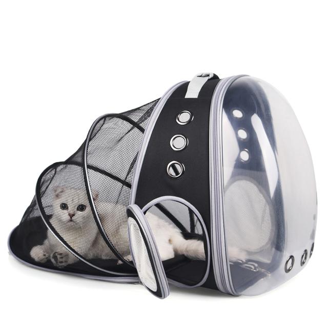 High quality astronaut portable cat travel bag breathable space capsule transparent cat and dog pet backpack