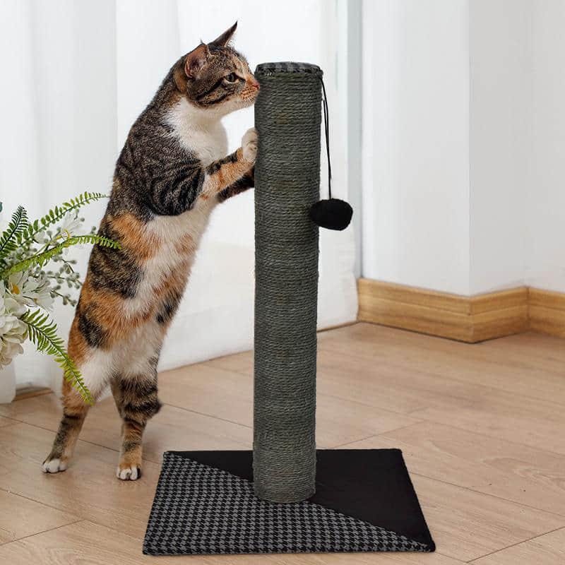 Cat Scratching Post Play Tube Climbing Tree House Tower Frame Cat Scratcher Pet products With Hanging Toy