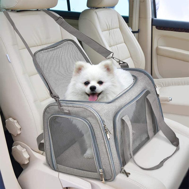 Dropshipping Large Pet Carrier, Dog Carrier for Medium Large Dogs Soft-Sided Mesh Pet Travel Carrier