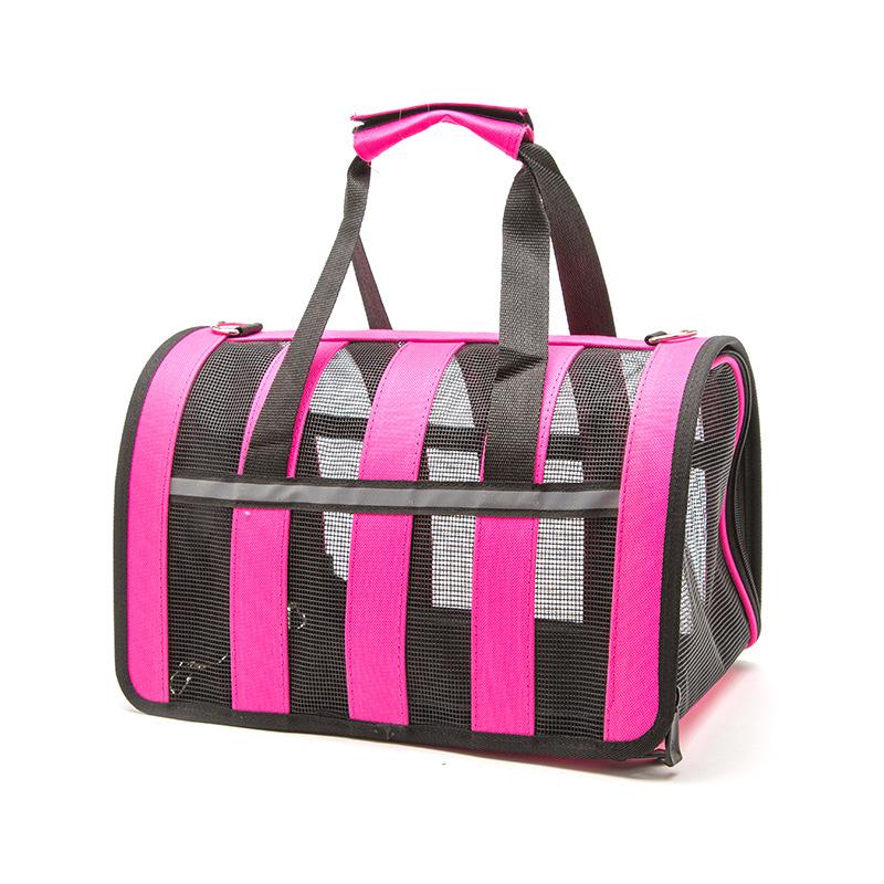 Outdoor Dog Bags Travel Pet Nylon Stripe Breathable Cat Carrier Bag Colorful Handbag S-L Size Easy Carry Pet Bag Pet Cages Print