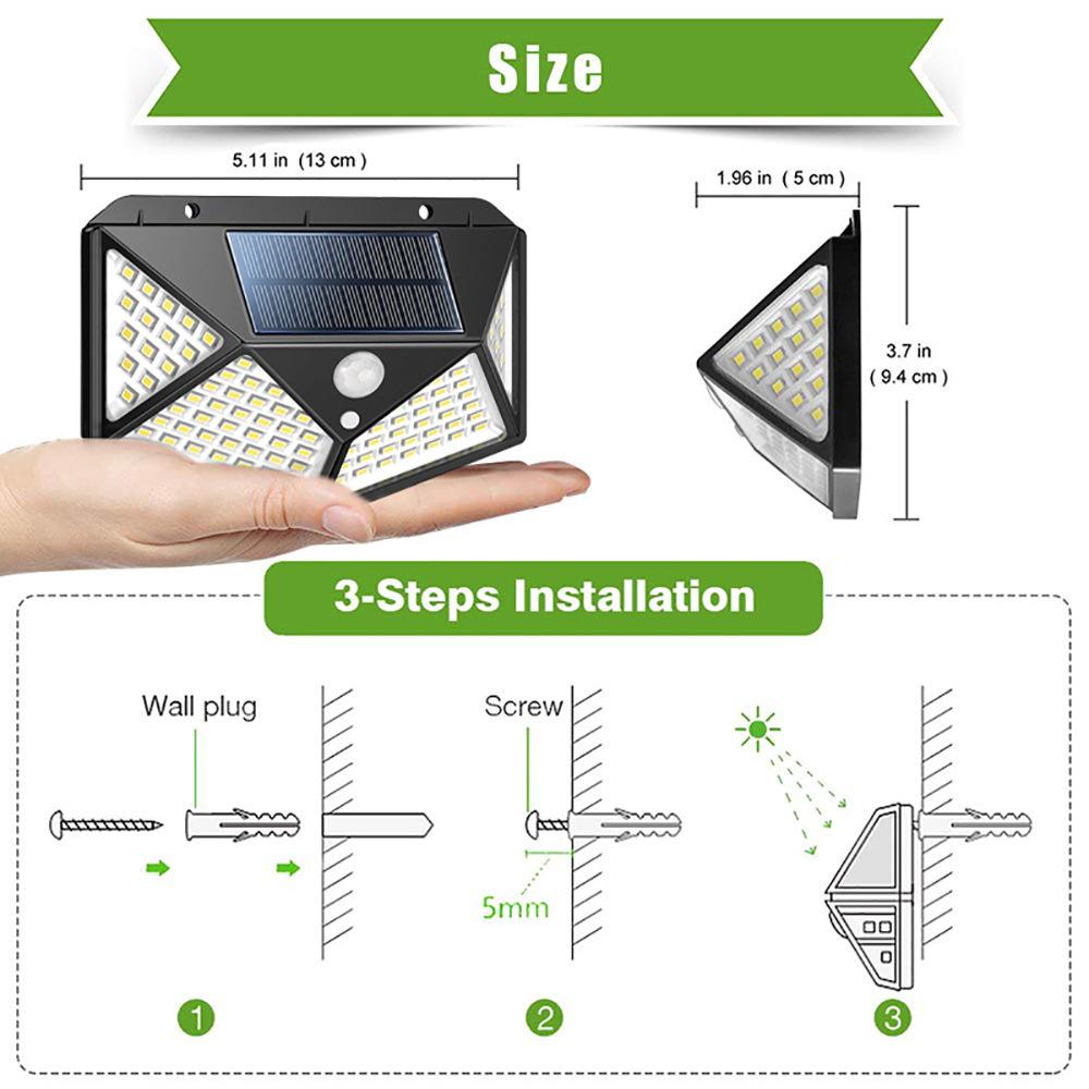 Motion Sensor Solar Powered Pathway Flood Street Lighting Led Wall Lamp RGB Outdoor Waterproof Solar Garden Lights