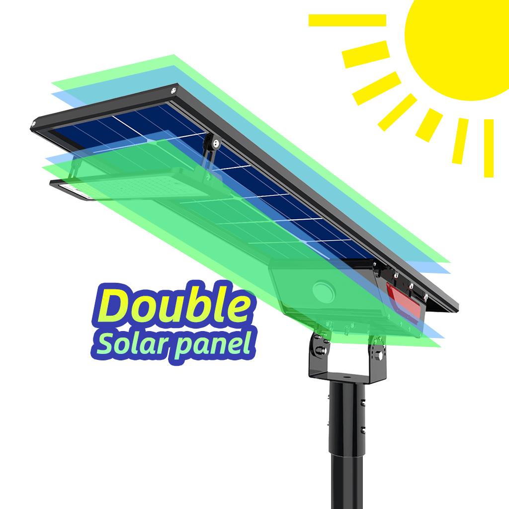 alibabba The first double face all in one integrated solar outdoor led street light 30W 50W 90W 300W solar led street light