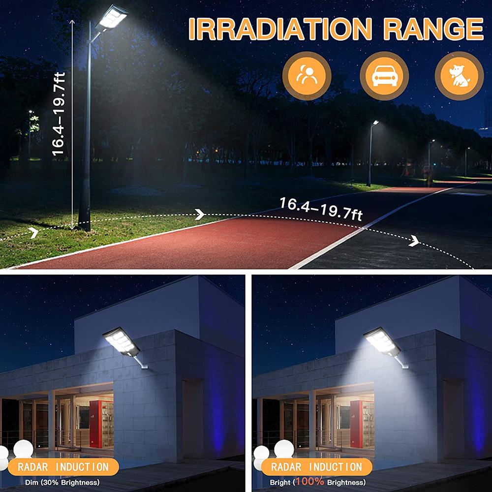 HOFOLED Aluminum Solar Street Light With Remote Control Outdoor IP65 Waterproof 600W 800W 1000W Solar Street Light