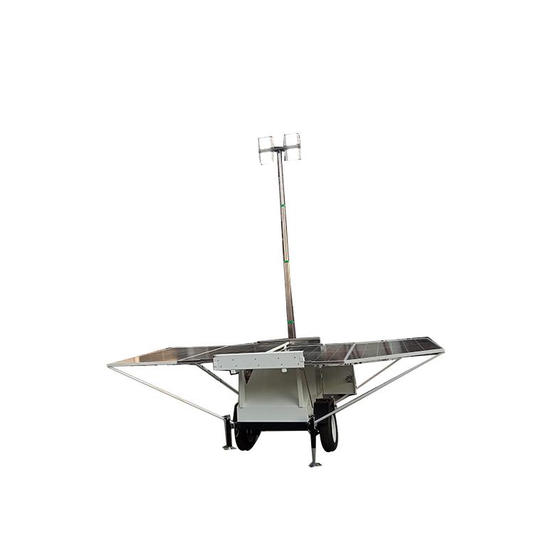 Mobile lighthouse trailer type solar panel lighting system LED traction unit